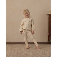 Rylee and Cru Natural Butterfly Ditsy Spongey Knit Set