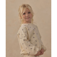 Rylee and Cru Natural Butterfly Ditsy Spongey Knit Set