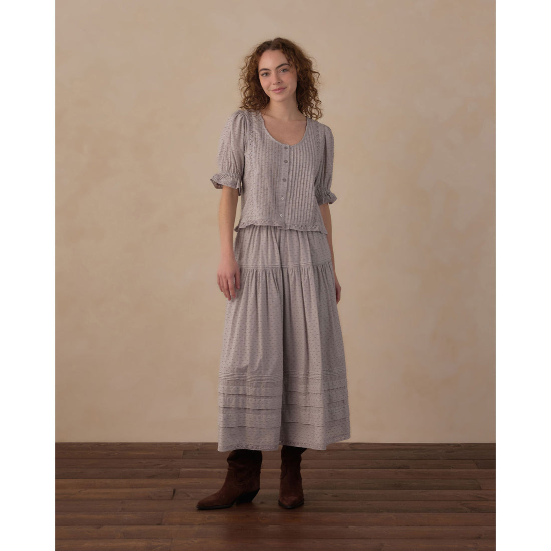 Rylee and Cru Dusty Blue Women Allie Skirt
