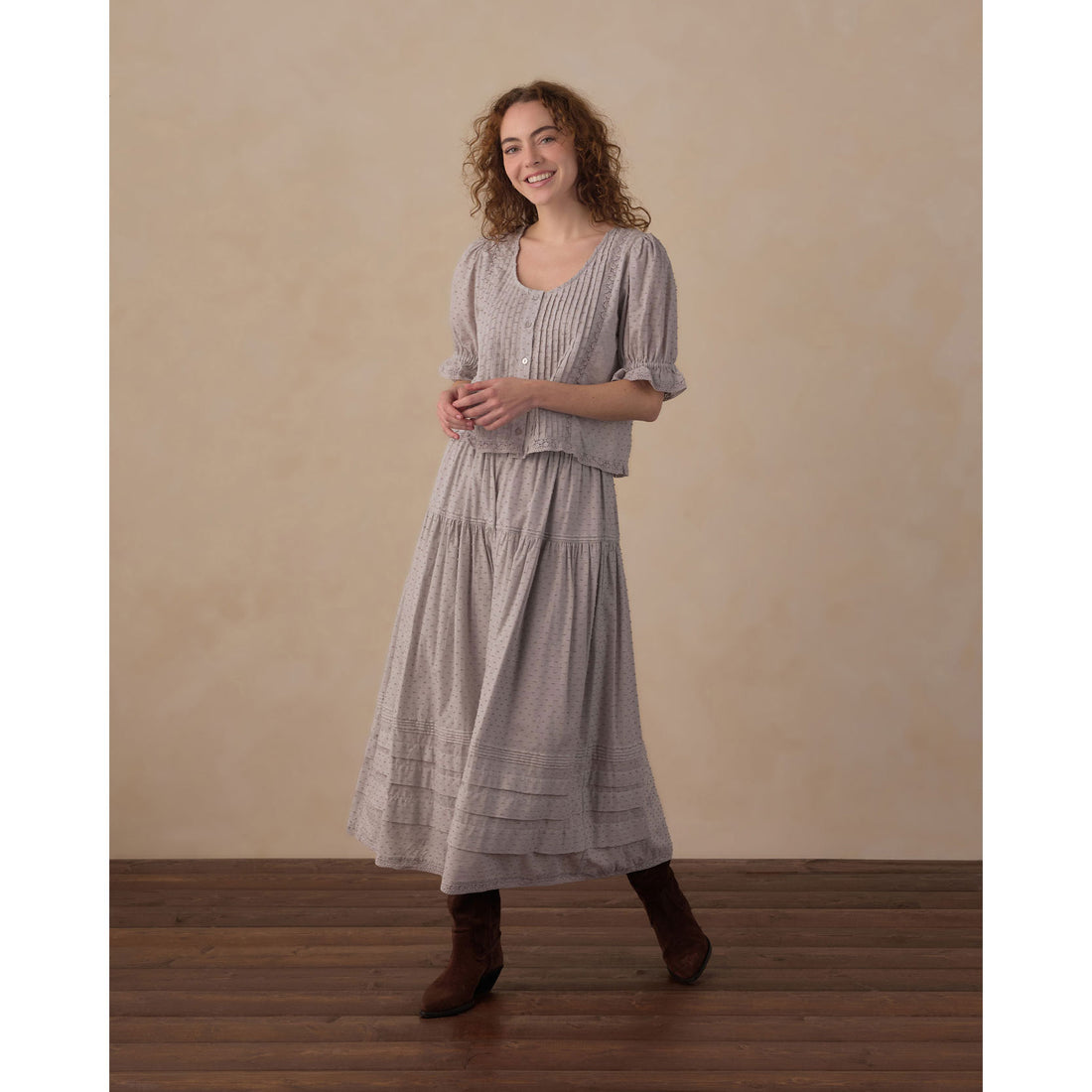 Rylee and Cru Dusty Blue Women Allie Skirt