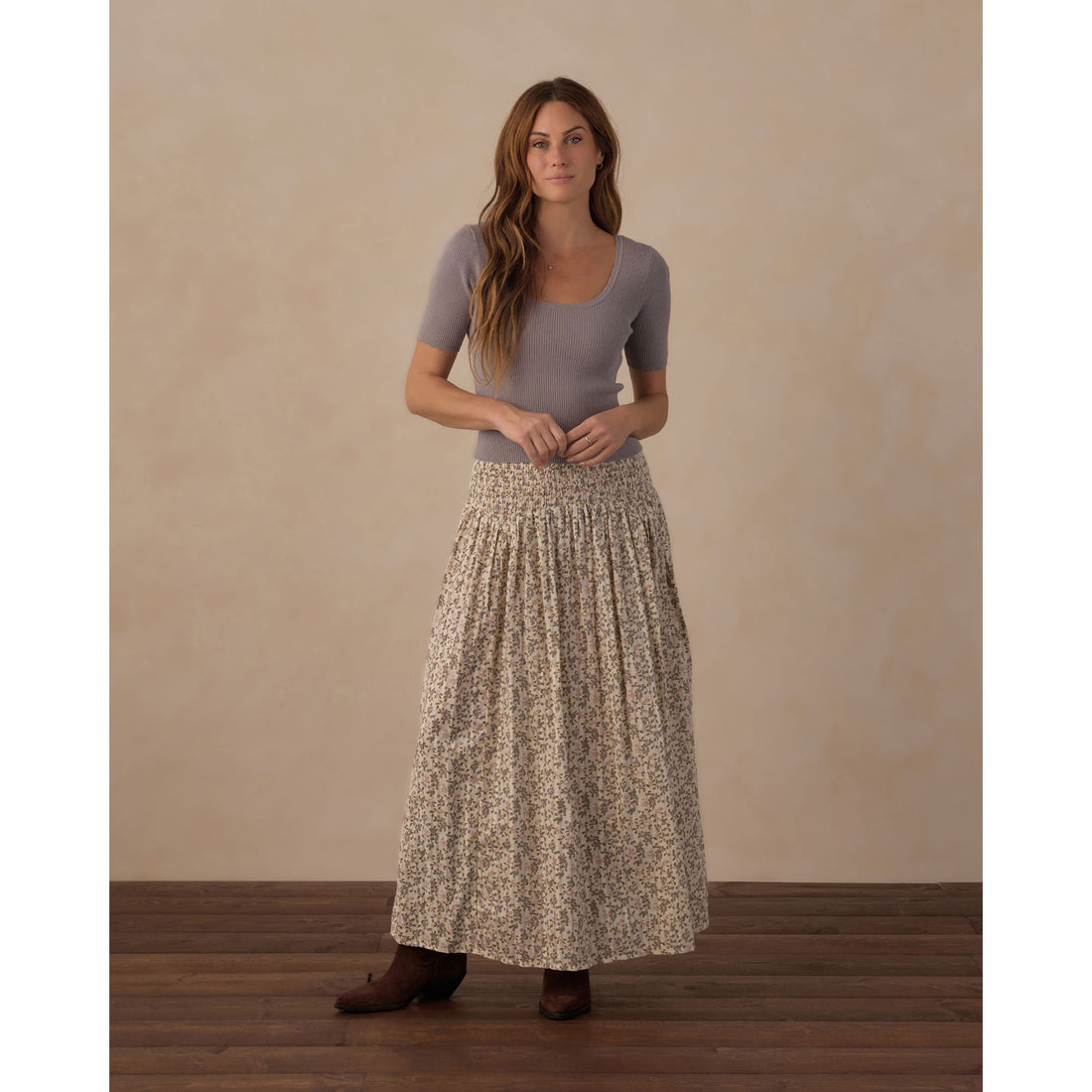 Rylee and Cru Ivory Winter Garden Women Jen Skirt