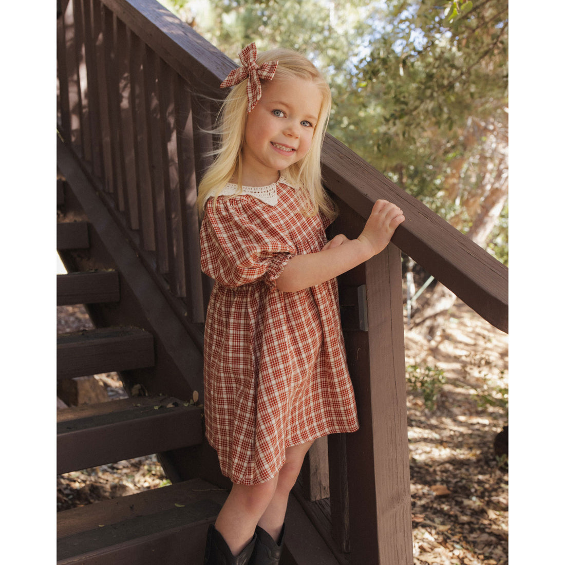 Rylee and Cru Ruby Vintage Plaid Heidi Dress