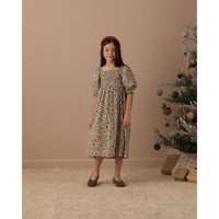 Rylee and Cru Natural Holiday Floral Adelaide Dress