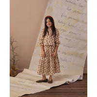 Rylee and Cru Antique Bouquet Tiered Midi Skirt