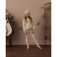 Rylee and Cru Natural Evergreen Bows Spongey Knit Set