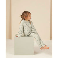 Rylee and Cru Seafoam Polka Dot Spongey Knit Set
