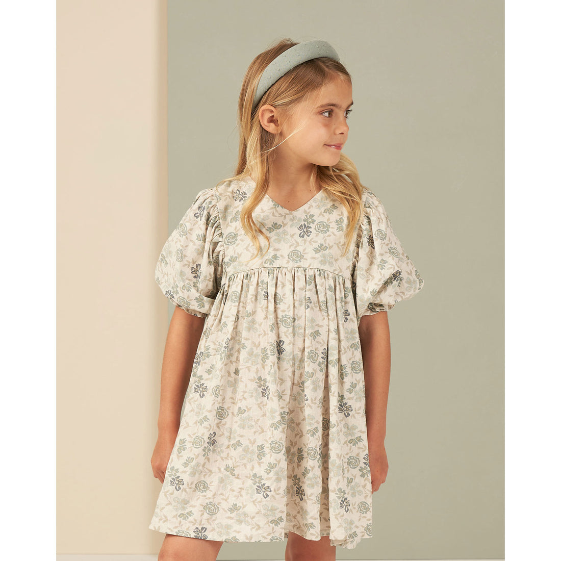 Rylee and Cru Blue Floral Jolene Dress