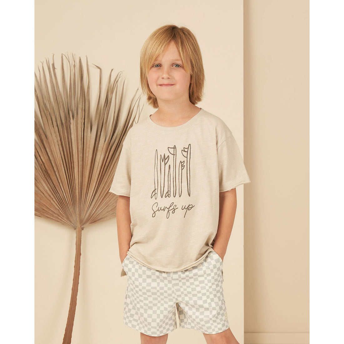 Rylee and Cru Seafoam Check Boardshort