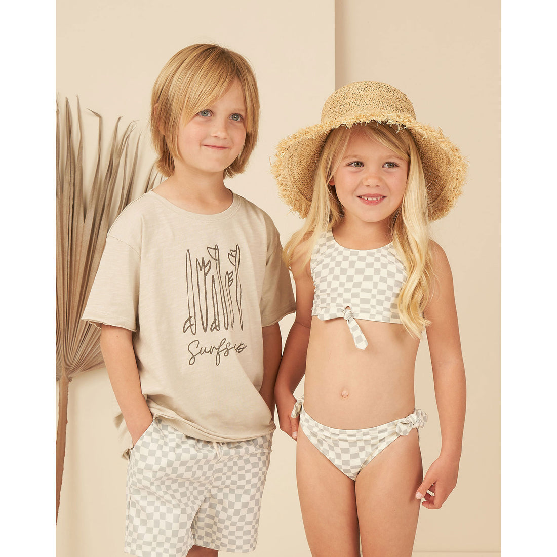 Rylee and Cru Seafoam Check Boardshort