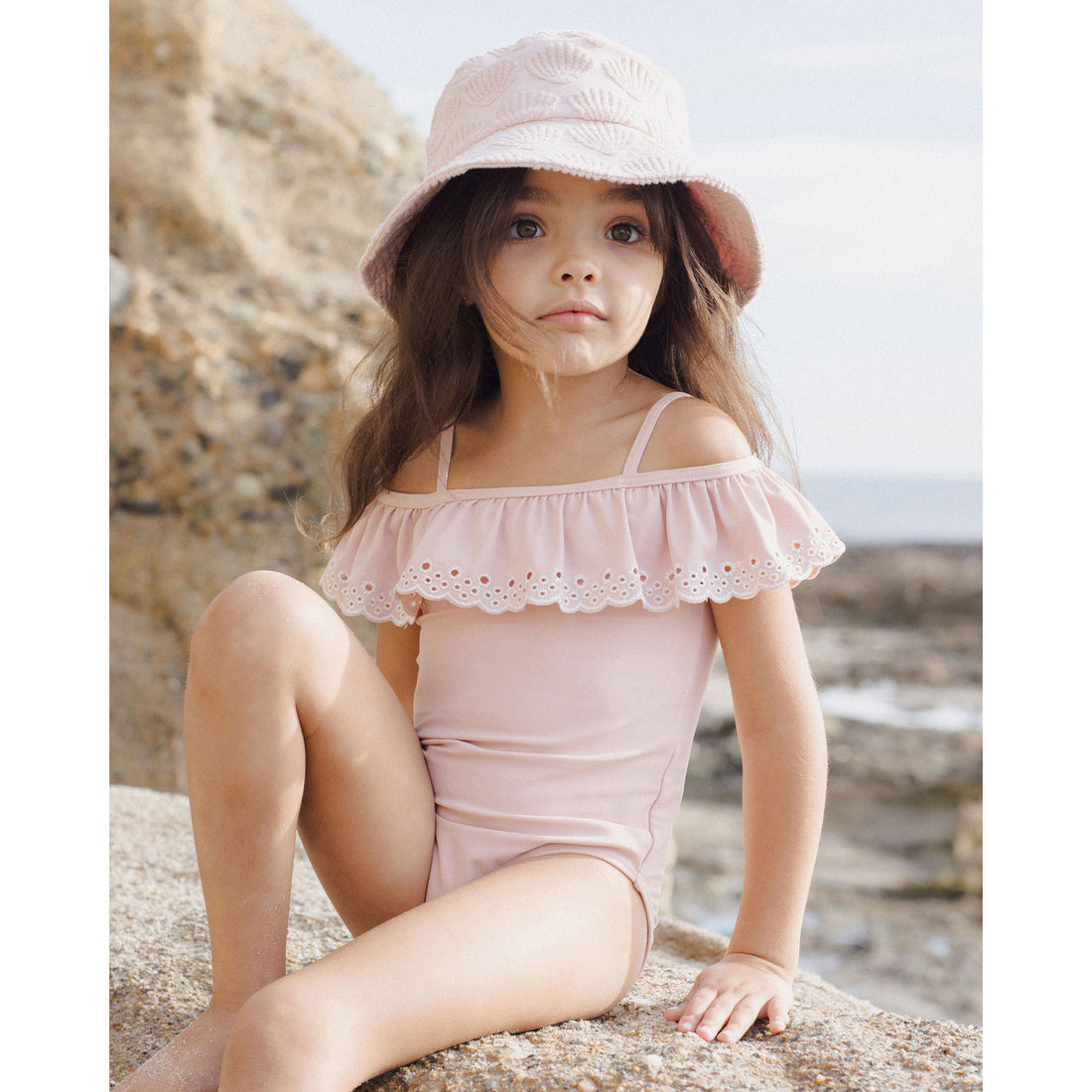 Rylee and Cru Pink Off The Shoulder One Piece