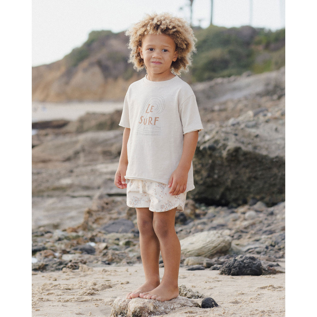 Rylee and Cru Stone Le Surf Raw Edge Tee