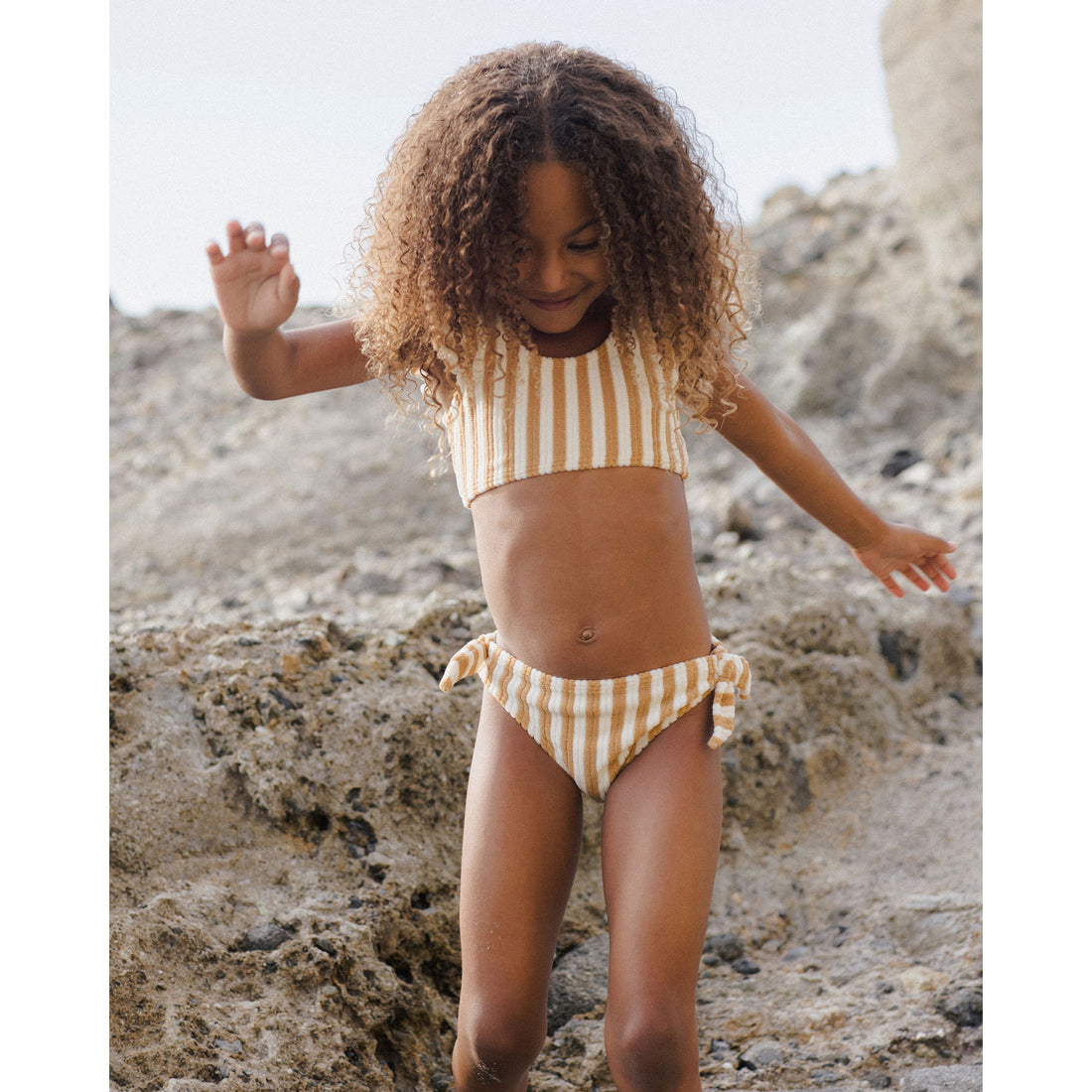 Rylee and Cru Marigold Stripe Ojai Bikini