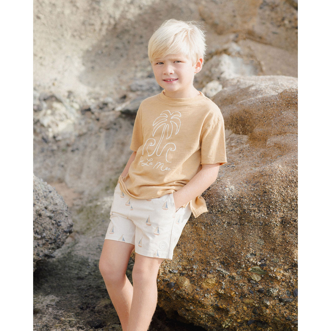 Rylee and Cru Sur La Mer Raw Edge Tee