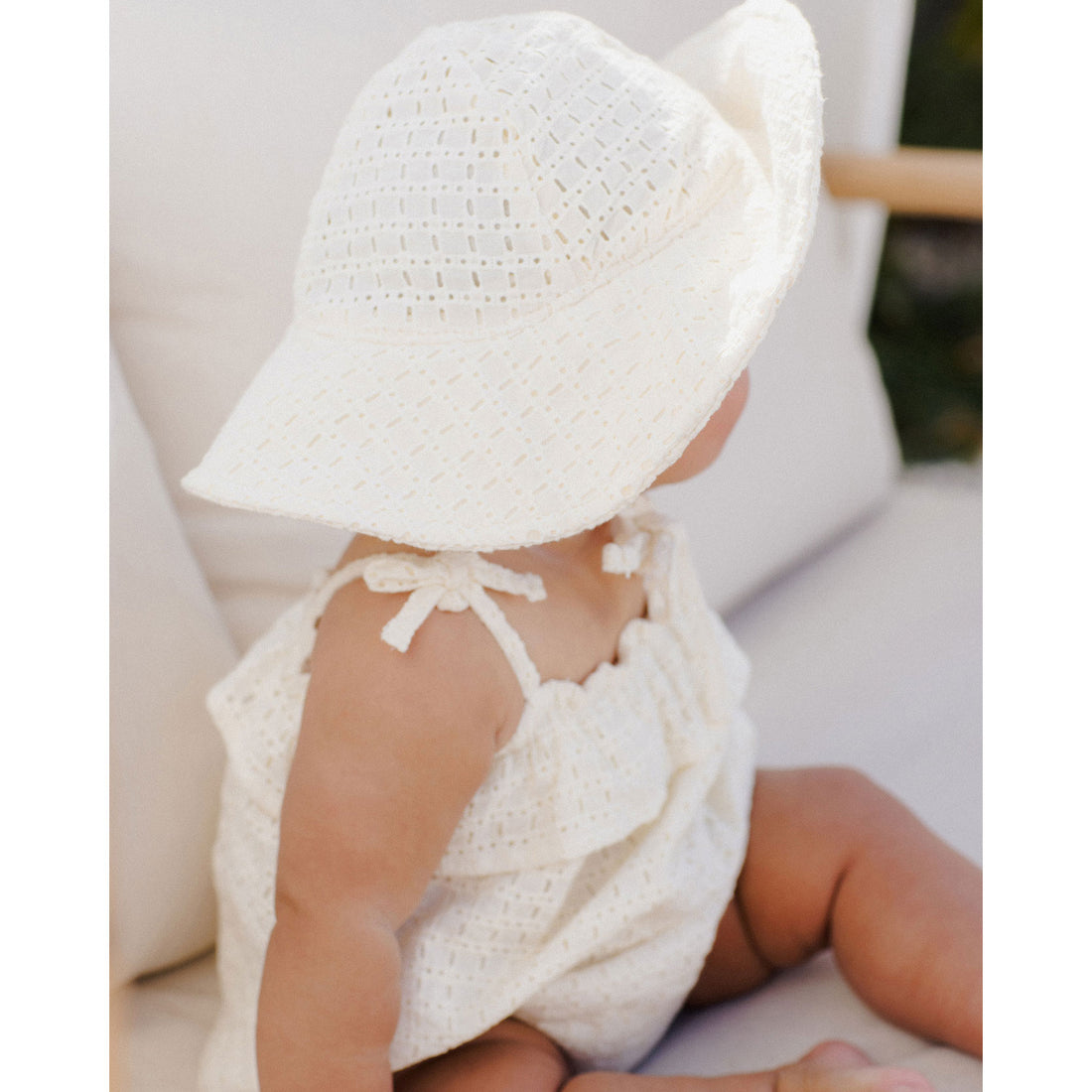 Rylee and Cru Ivory Ruffle Romper