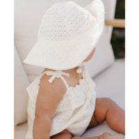 Rylee and Cru Ivory Ruffle Romper