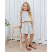 Rylee and Cru Eucalyptus Gingham Sparrow Skirt