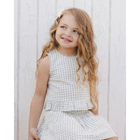 Rylee and Cru Eucalyptus Gingham Oceanside Top