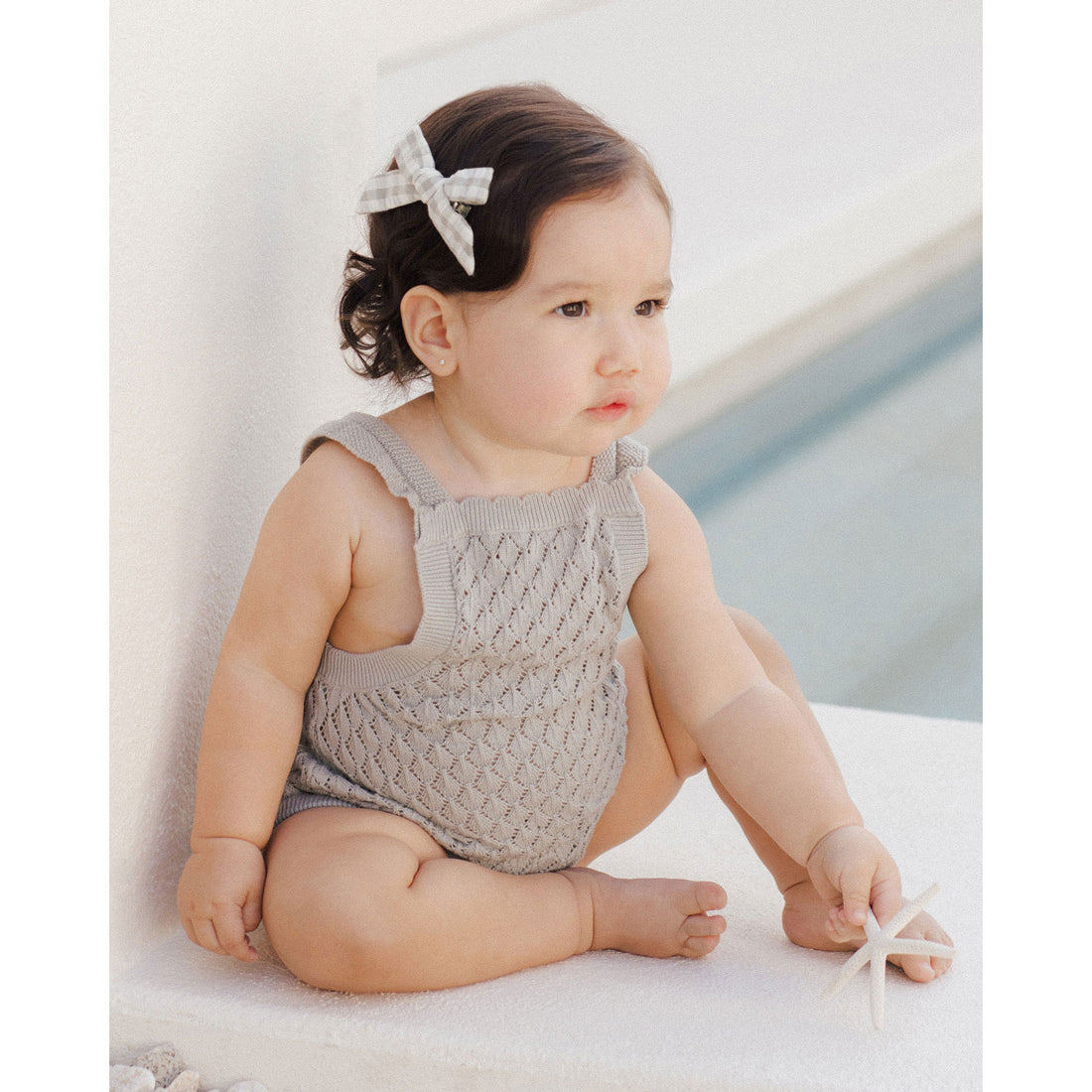 Rylee and Cru Seafoam Crochet Romper