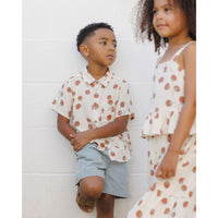 Rylee and Cru Tomatoes Collared Short Sleeve Shirt