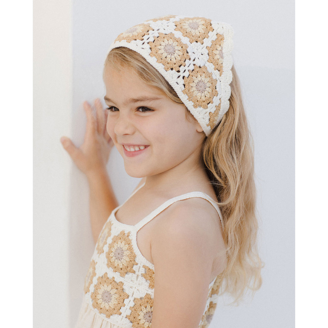 Rylee and Cru Marigold Daisy Crochet Scarf Headband