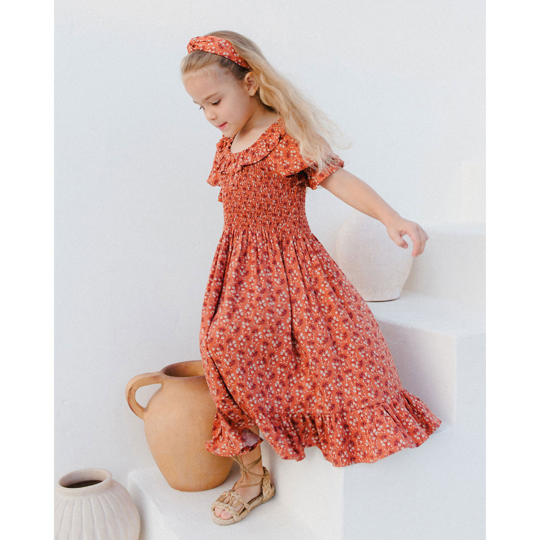 Rylee and Cru Red Floral Lexi Dress