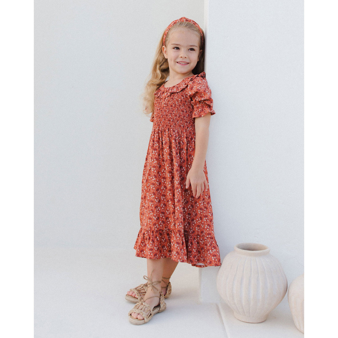 Rylee and Cru Red Floral Lexi Dress