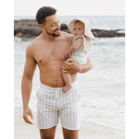 Rylee and Cru Blue Ditsy Scrunch One-Piece