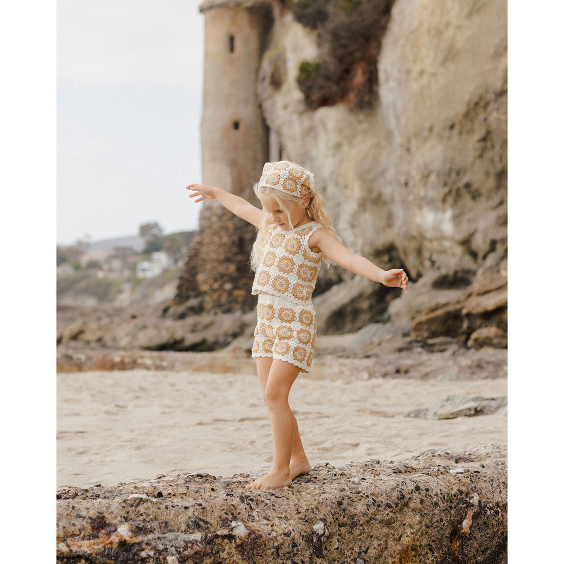 Rylee and Cru Marigold Daisy Crochet Tank Set