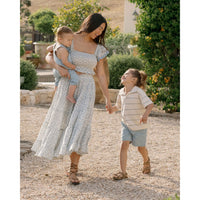 Rylee and Cru Blue Stripe Chandler Knit Polo