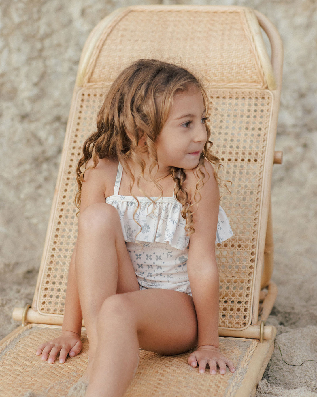 Rylee and Cru Tile Ruffle One-Piece