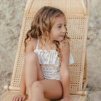 Rylee and Cru Tile Ruffle One-Piece