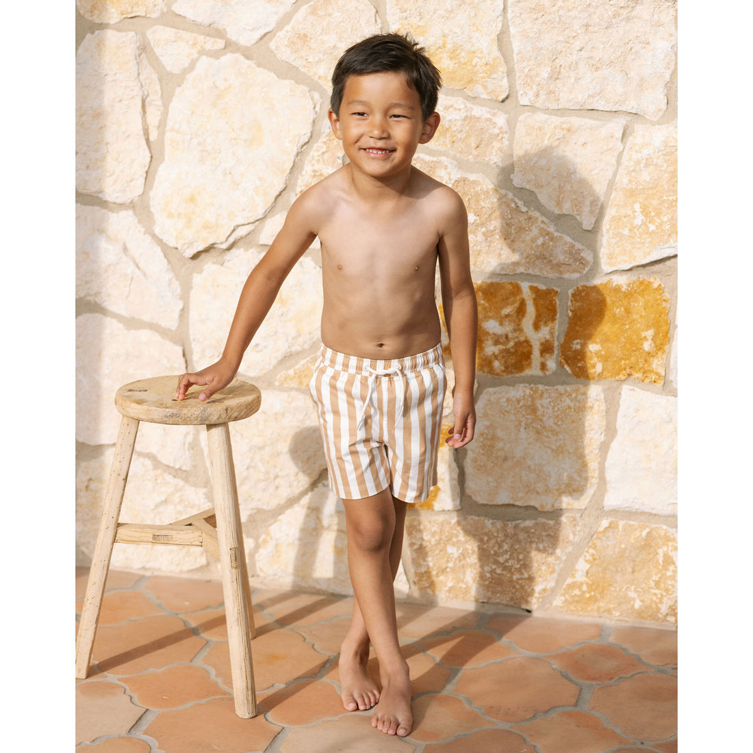 Rylee and Cru Marigold Stripe Boardshort