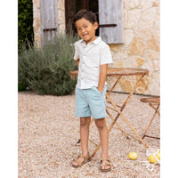 Rylee and Cru Grid Collared Short Sleeve Shirt