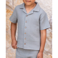 Rylee and Cru Ocean Lapel Collared Shirt