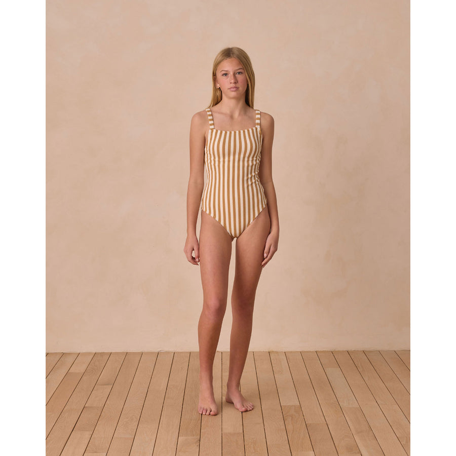 Rylee and Cru Marigold Stripe Square Neck One-Piece – Ladida
