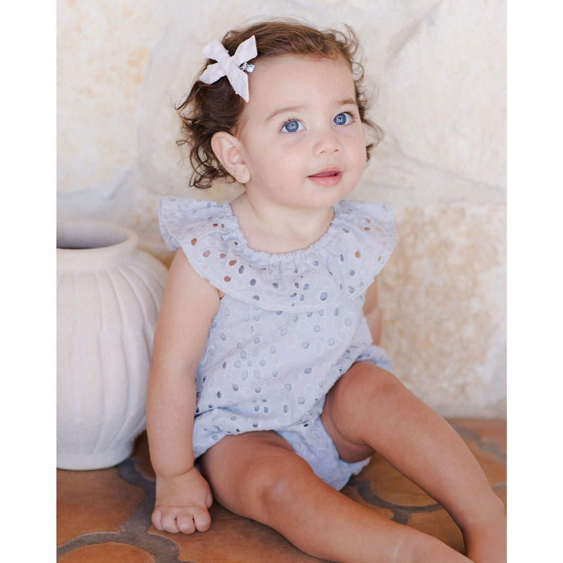 Rylee and Cru Light Blue Myla Romper