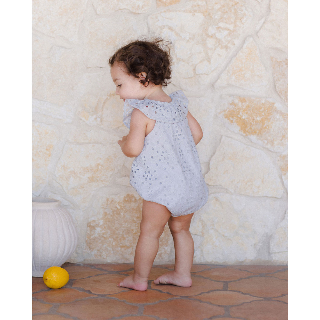 Rylee and Cru Light Blue Myla Romper