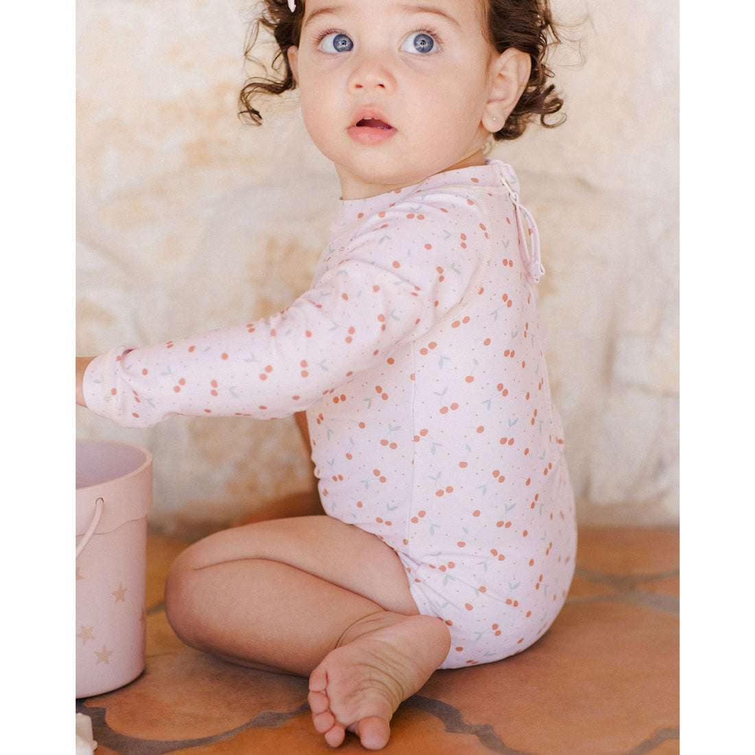 Rylee and Cru Cherries Delphine Rashguard One-Piece