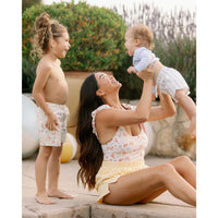 Rylee and Cru Blue Stripe Swim Trunk