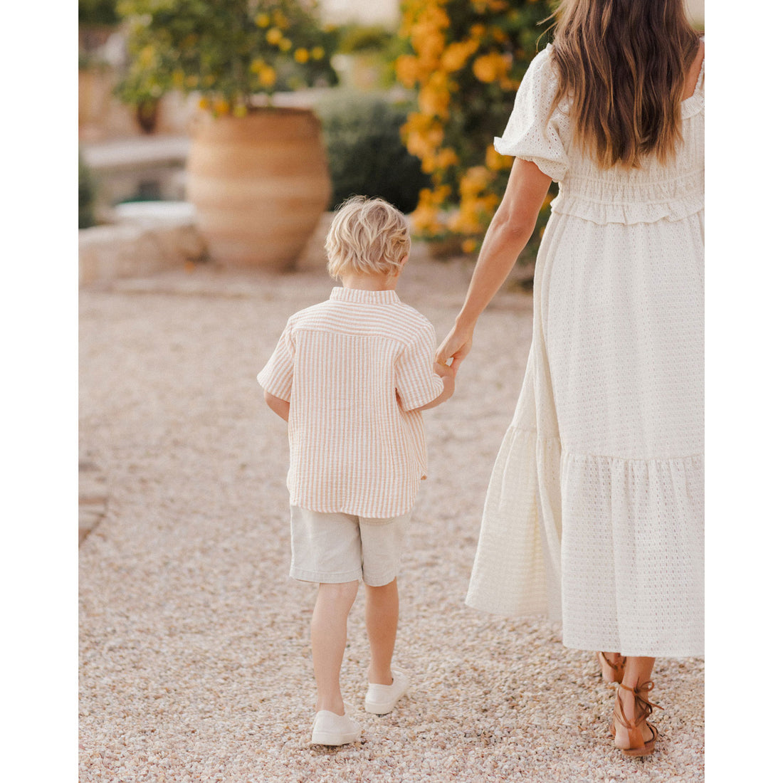 Rylee and Cru Grapefruit Stripe Mason Shirt