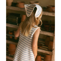 Rylee and Cru Blue Stripe Crochet Tank Mini Dress