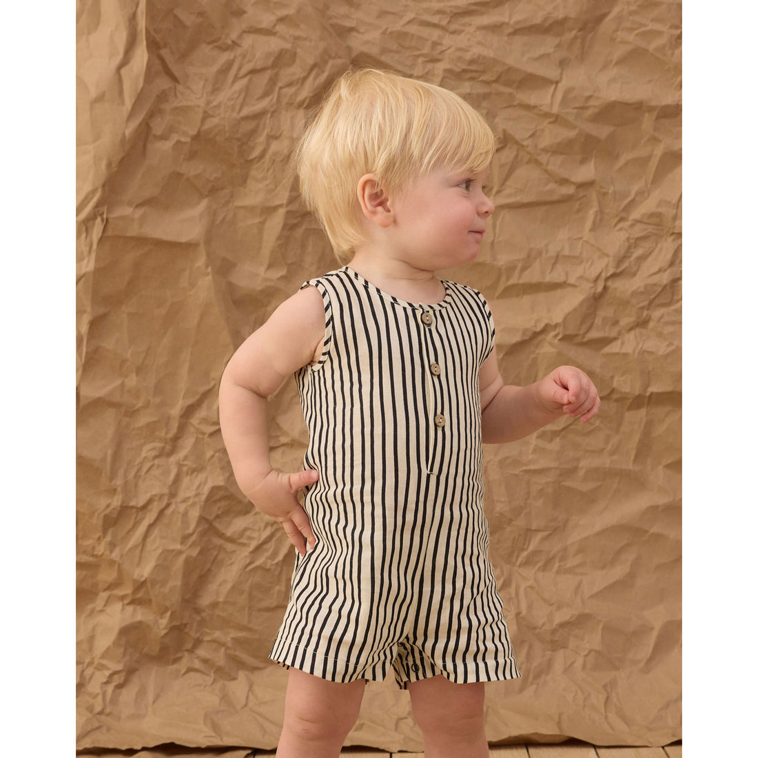 Rylee and Cru Wavy Stripe Mavrick Romper