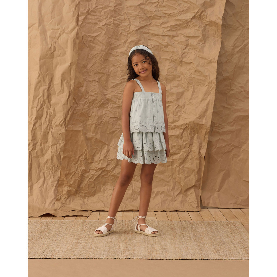 Rylee and Cru  Seafoam Rose Mini Skirt