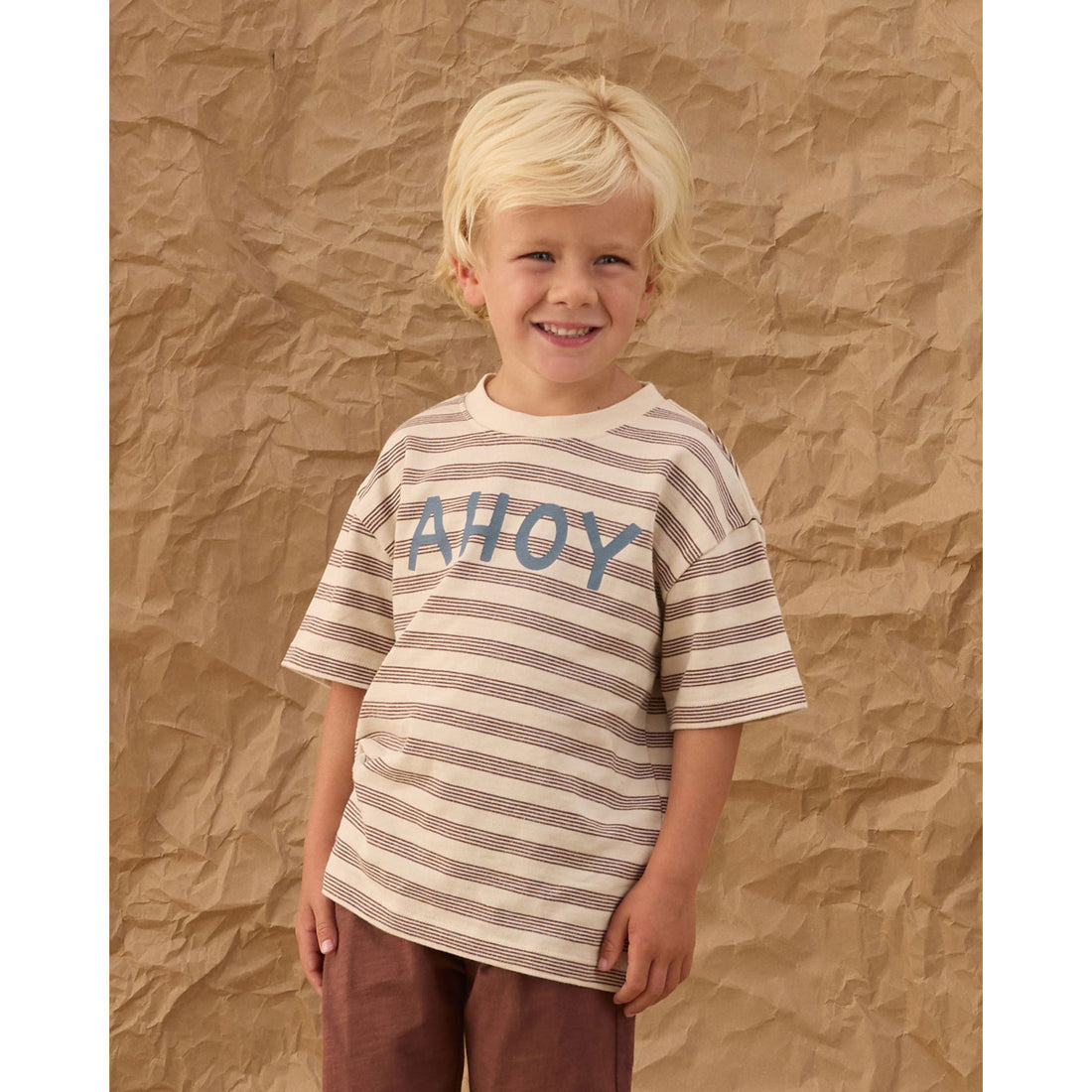 Rylee and Cru  Brown Ahoy Relaxed Tee
