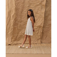 Rylee and Cru  Ivory Marine Stripe Crochet Tank Mini Dress