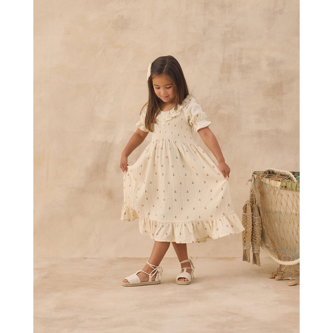 Rylee and Cru  Natural Anchors Lexi Dress