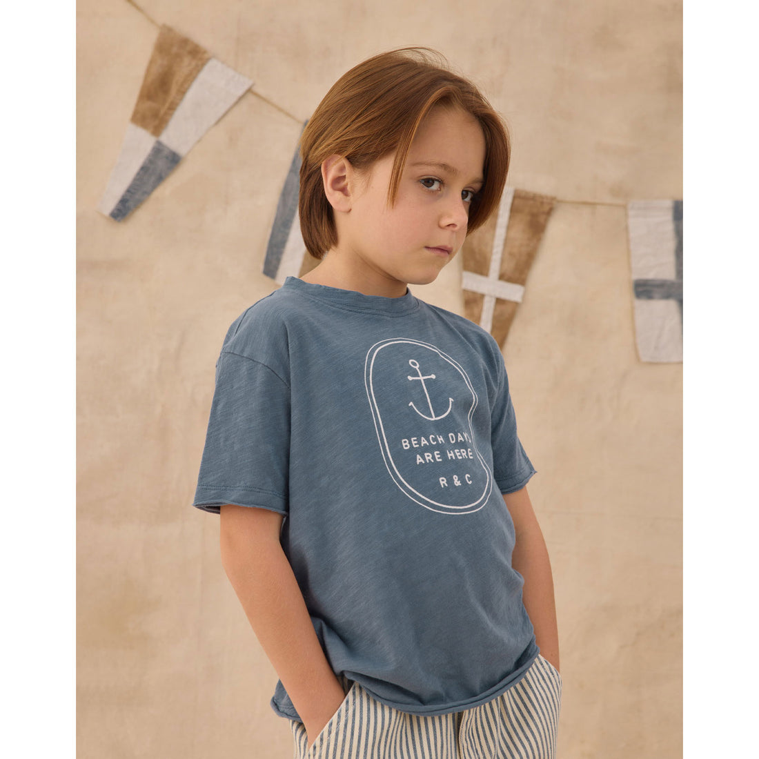 Rylee and Cru  Marine Beach Days Raw Edge Tee
