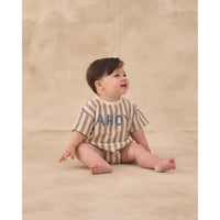 Rylee and Cru  Brown Ahoy Relaxed Bubble Romper