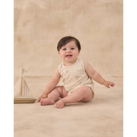 Rylee and Cru  Natural Palms Bubble Onesie