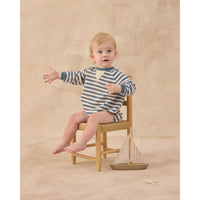 Rylee and Cru  Marine Stripe Crewneck Romper